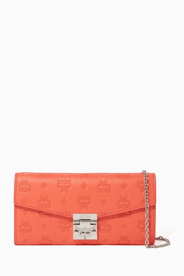 Patricia Cross-Body Monogram Wallet, Orange