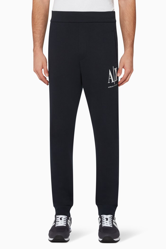 Embroidered Logo Track Pants, Blue