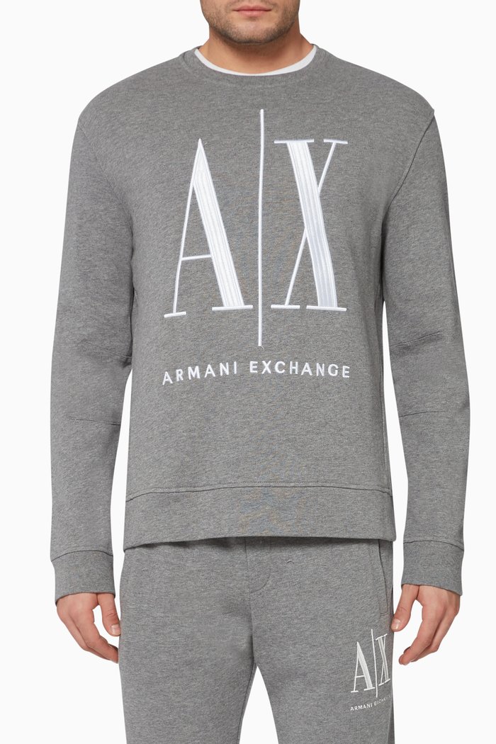 

Icon Logo Print Sweatshirt, Grey