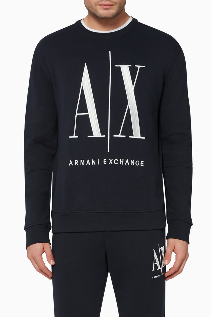 

Icon Logo Print Sweatshirt, Blue