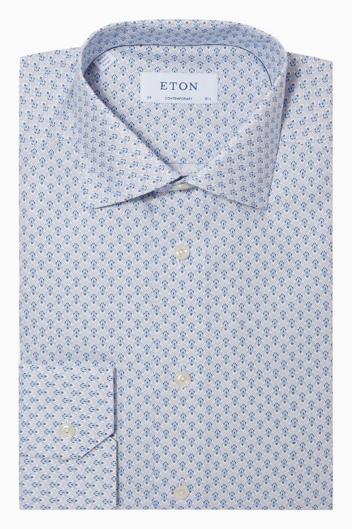 

Contemporary Fit Floral Print Shirt, Blue