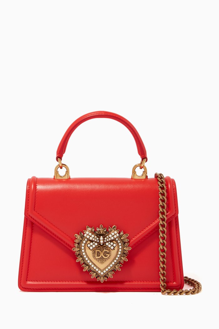 

Small Devotion Bag in Leather, Orange