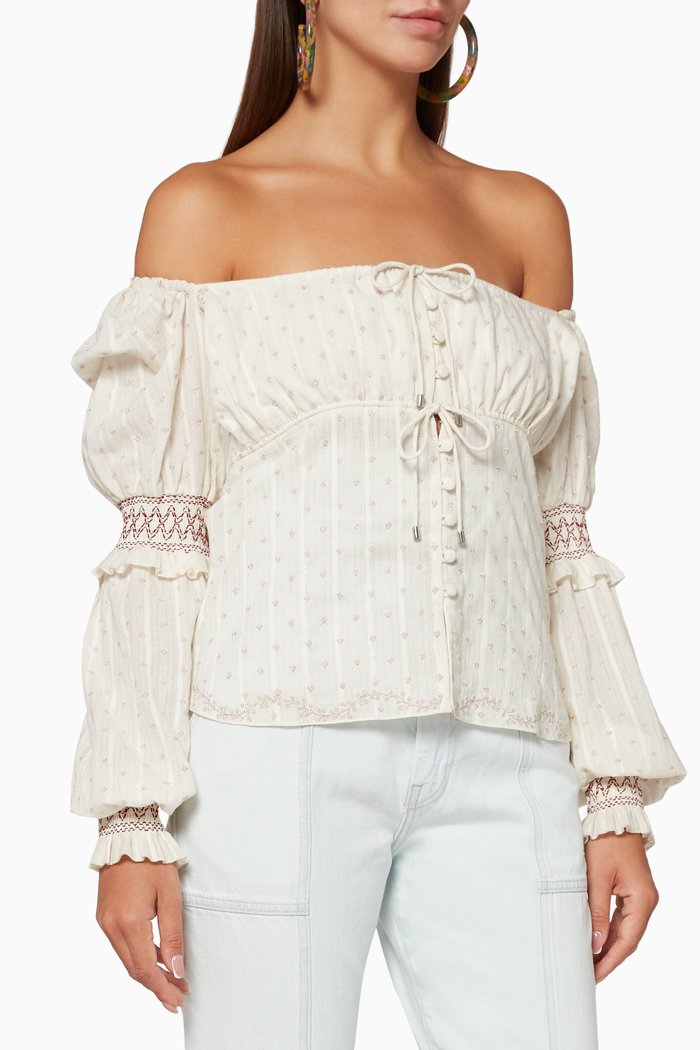 

Kye Bohemian Cotton Top, Neutral