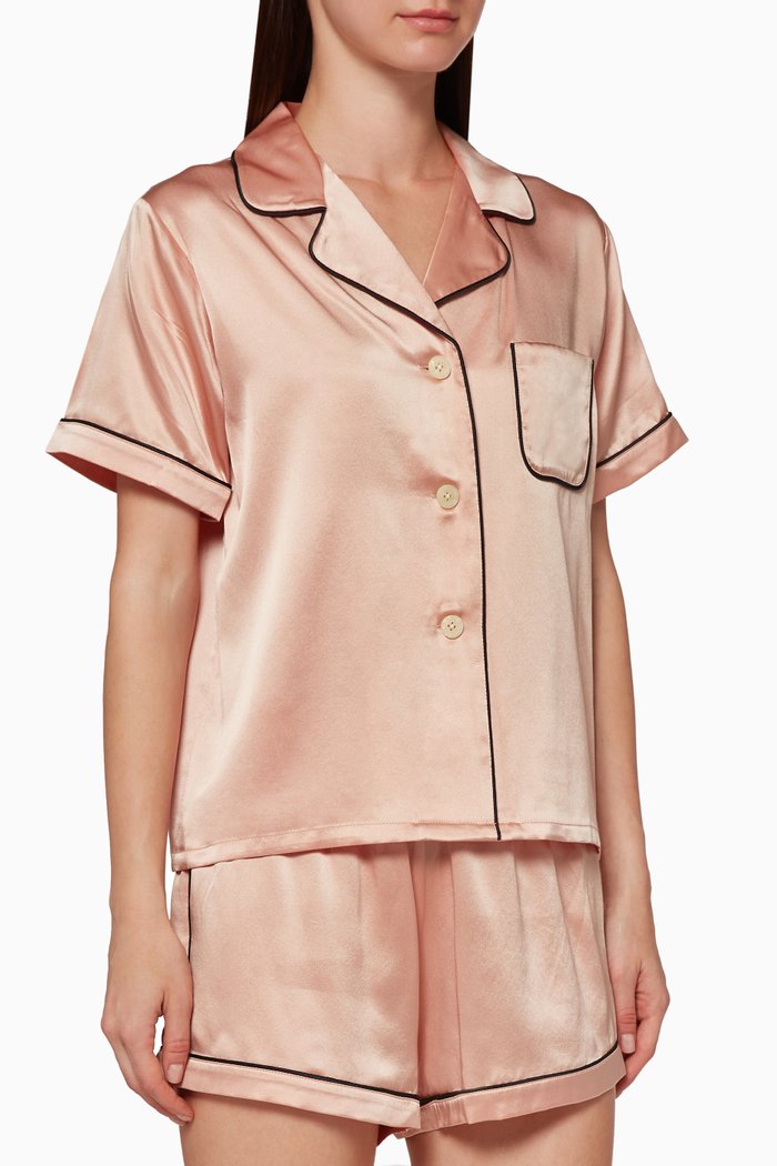 

Katelyn Fiona Silk Pyjama Set, Rose gold