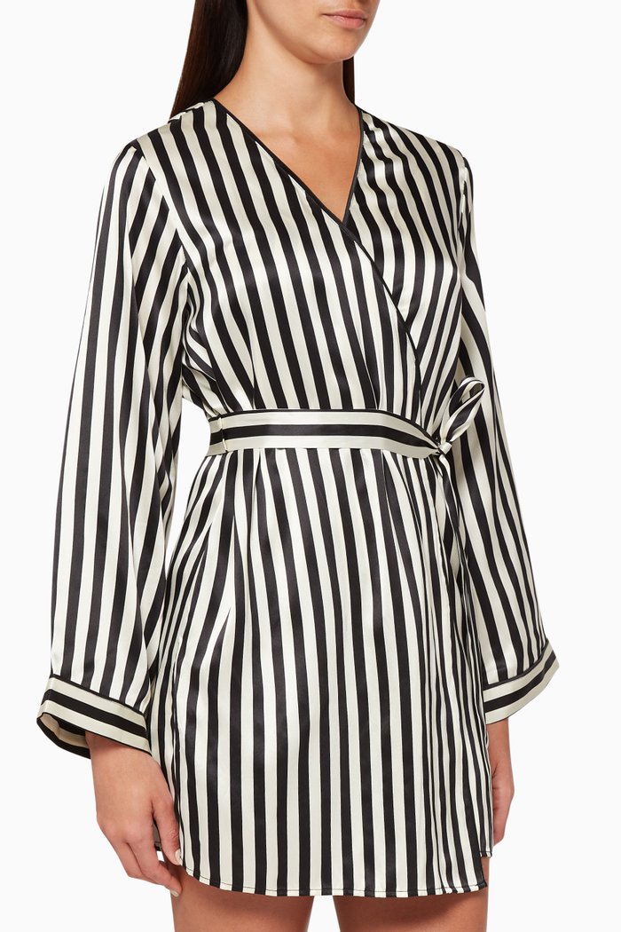 

Langley Silk Robe, Black