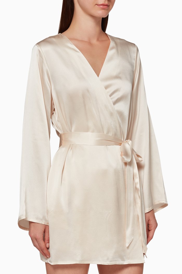 

Langley Silk Robe, Pink