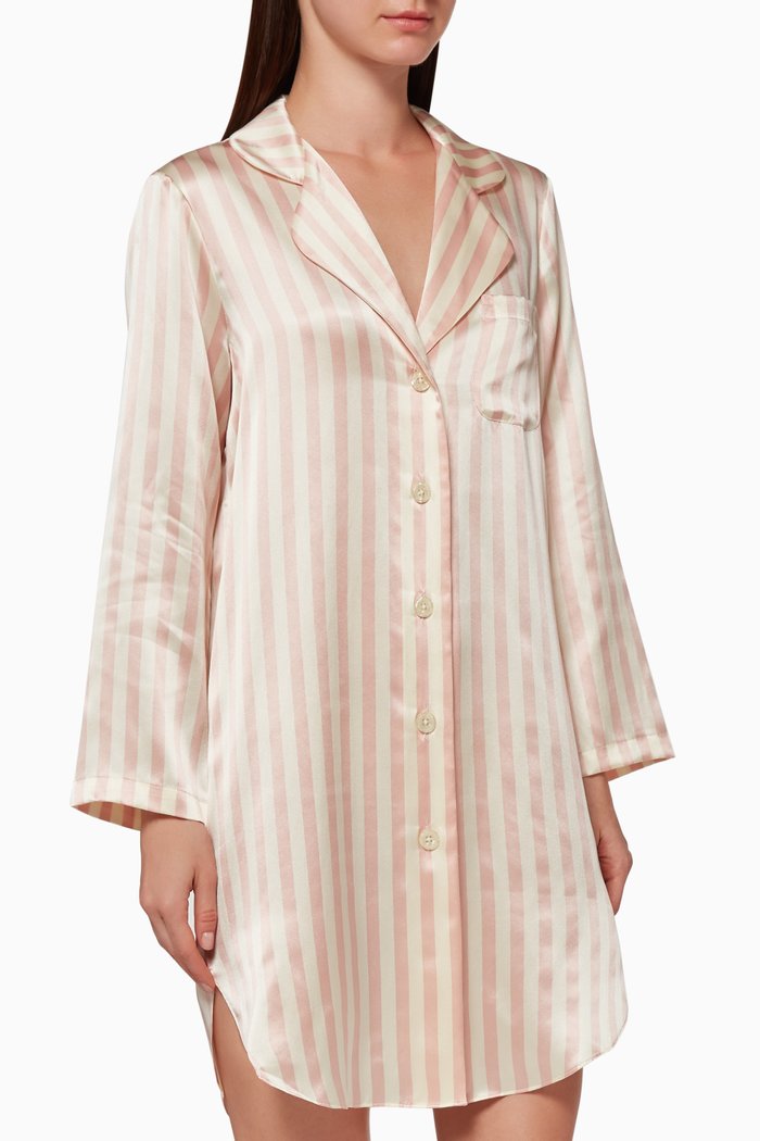 

Jillian Silk Night Shirt, Pink