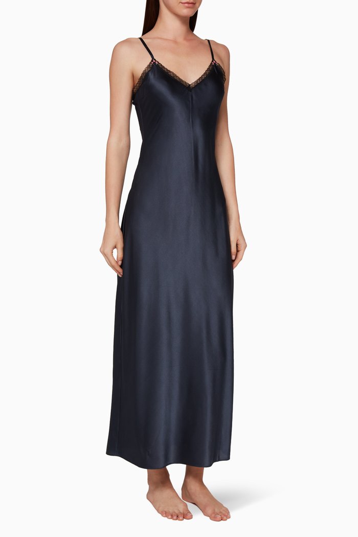 

Lexi Silk Slip Dress, Blue