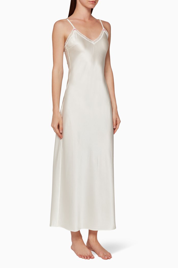 

Lexi Silk Slip Dress, White