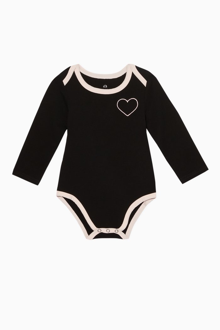 

Roo Long Sleeves Bodysuit, Black