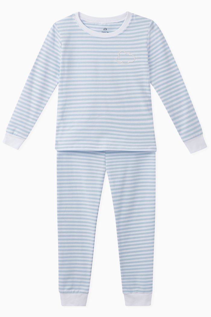 

Lulu Striped Jersey Pyjama Set, Blue