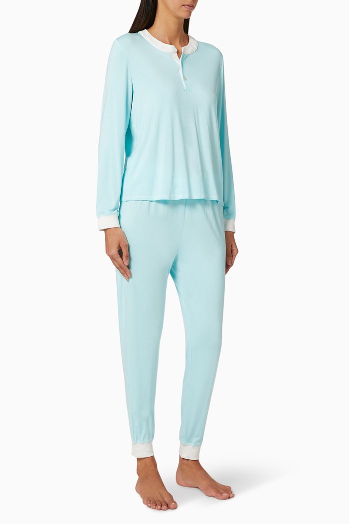 

Kaia Jersey Pyjama Set, Blue