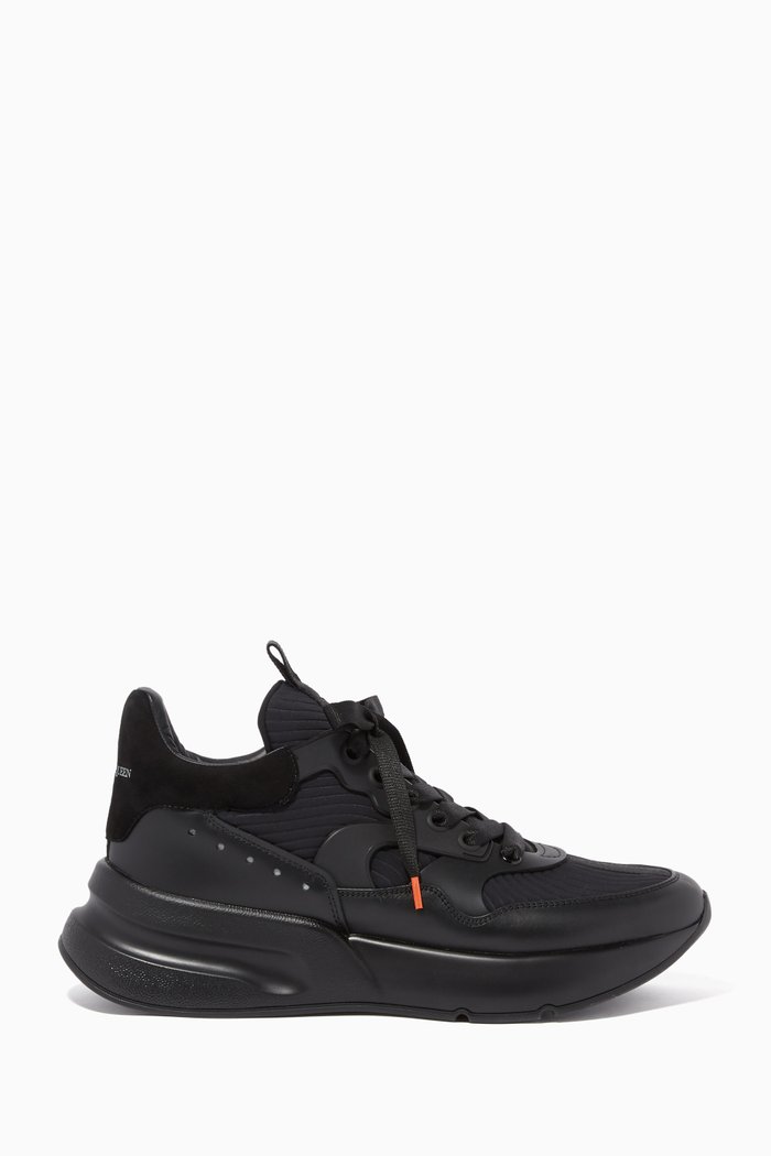 

Oversized Runner Sneakers in Calfskin, Black