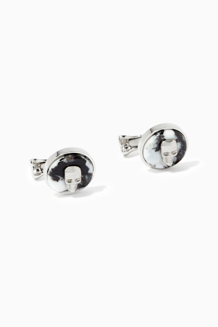

Skull Stone Cufflinks, Black