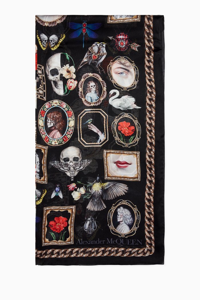 

Curiosities Silk Shawl, Black