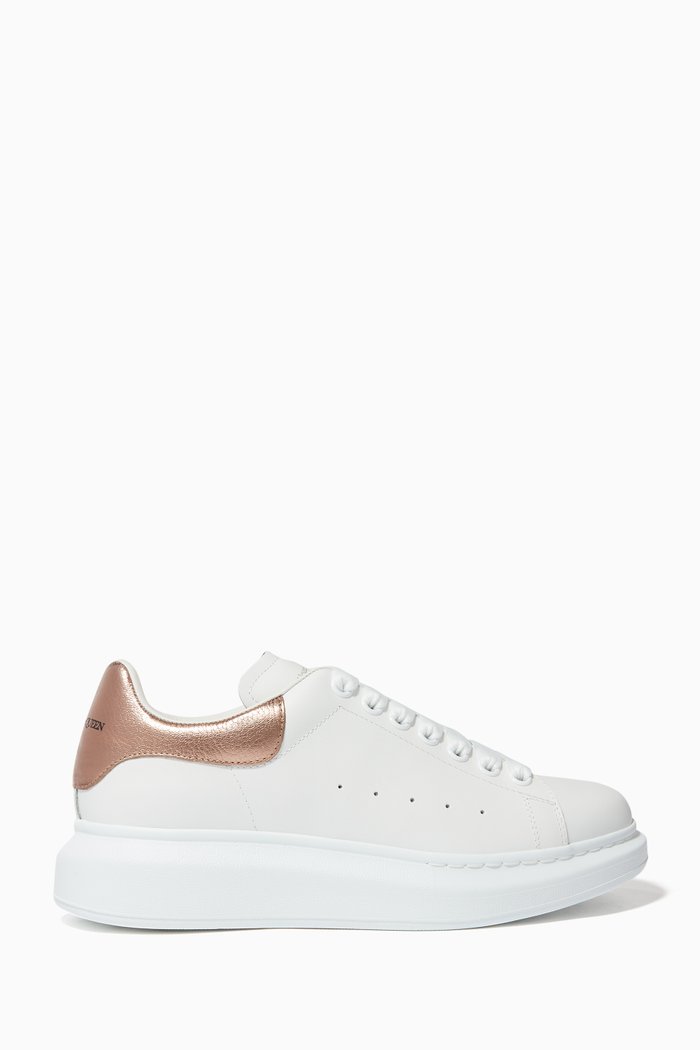 

Oversized Leather Sneakers, Rose gold