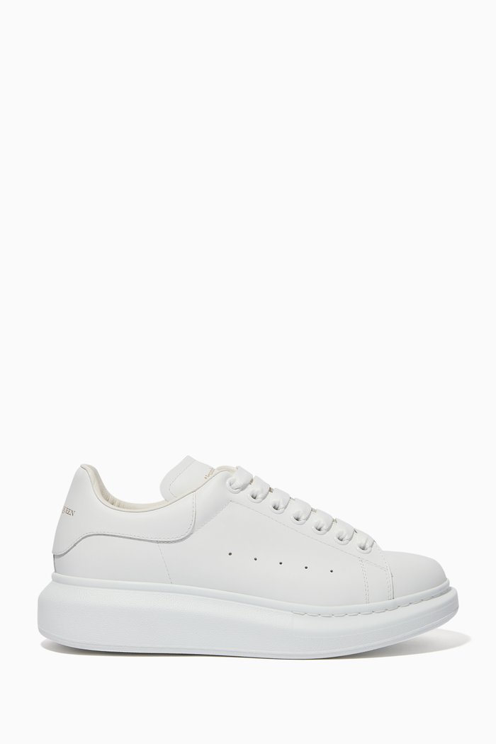 

Oversized Leather Sneakers, White