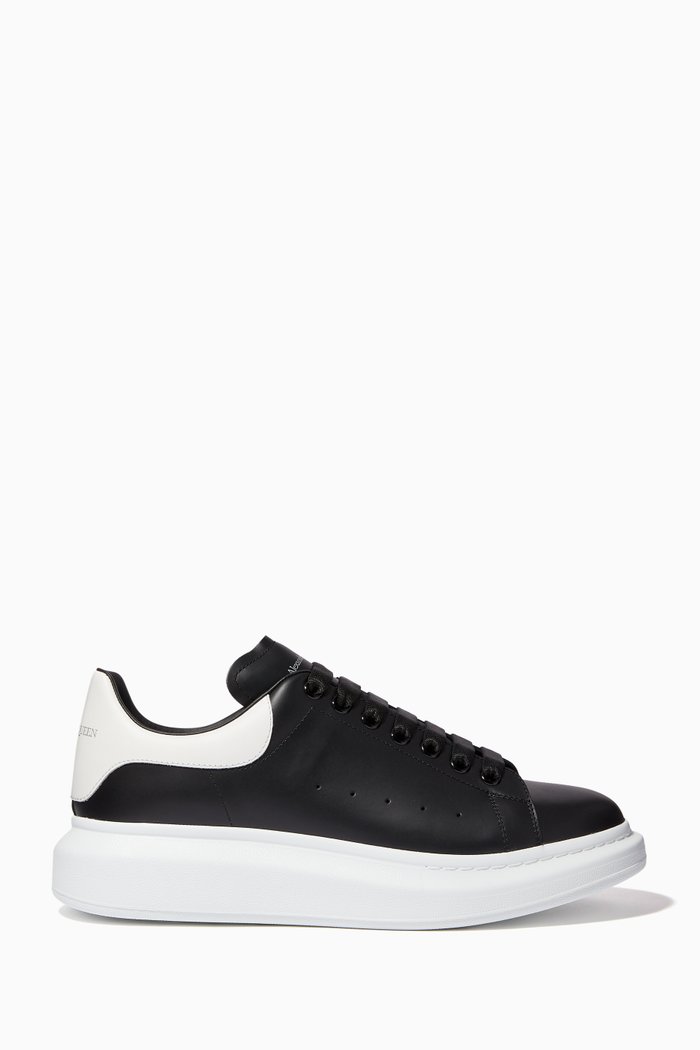 

Oversized Leather Sneakers, Black