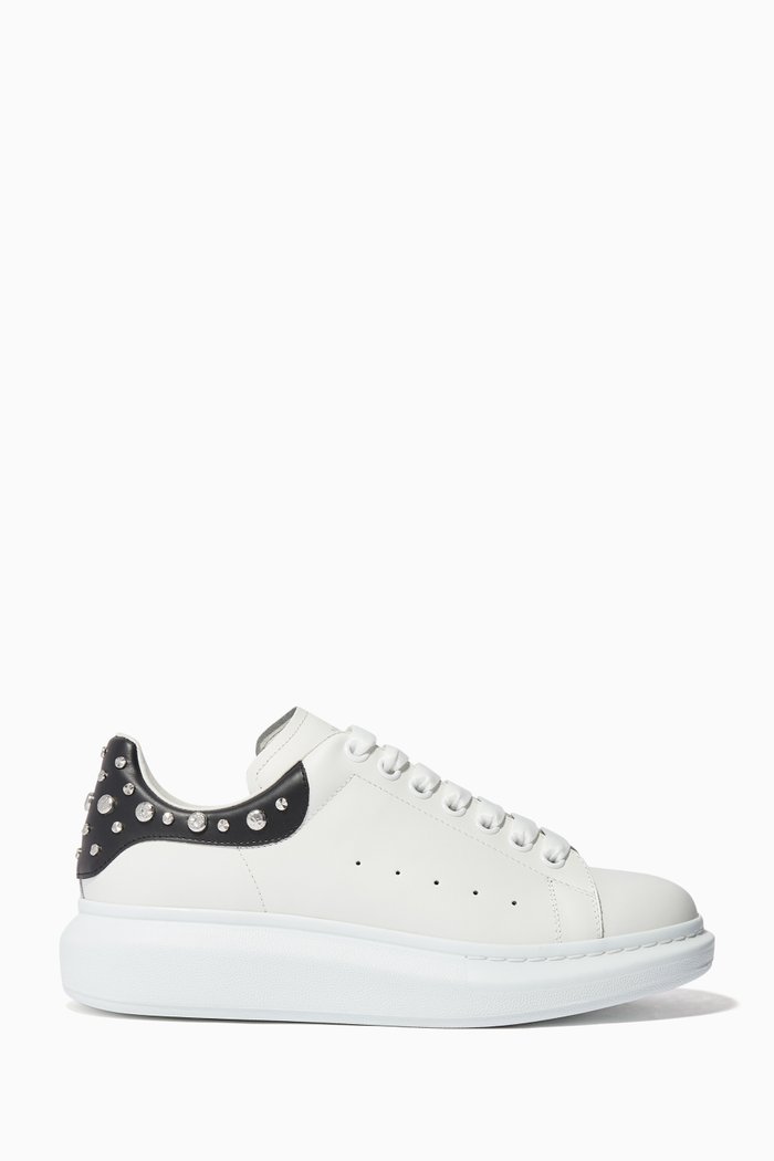 

Oversized Leather Sneakers, Black