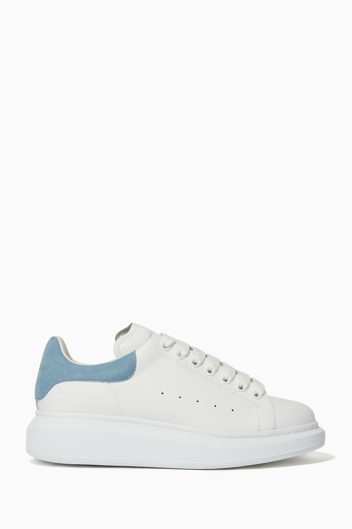 

Oversized Leather Sneakers, Blue