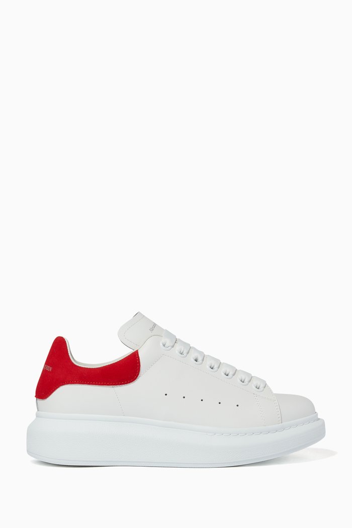 

Oversized Leather Sneakers, Red