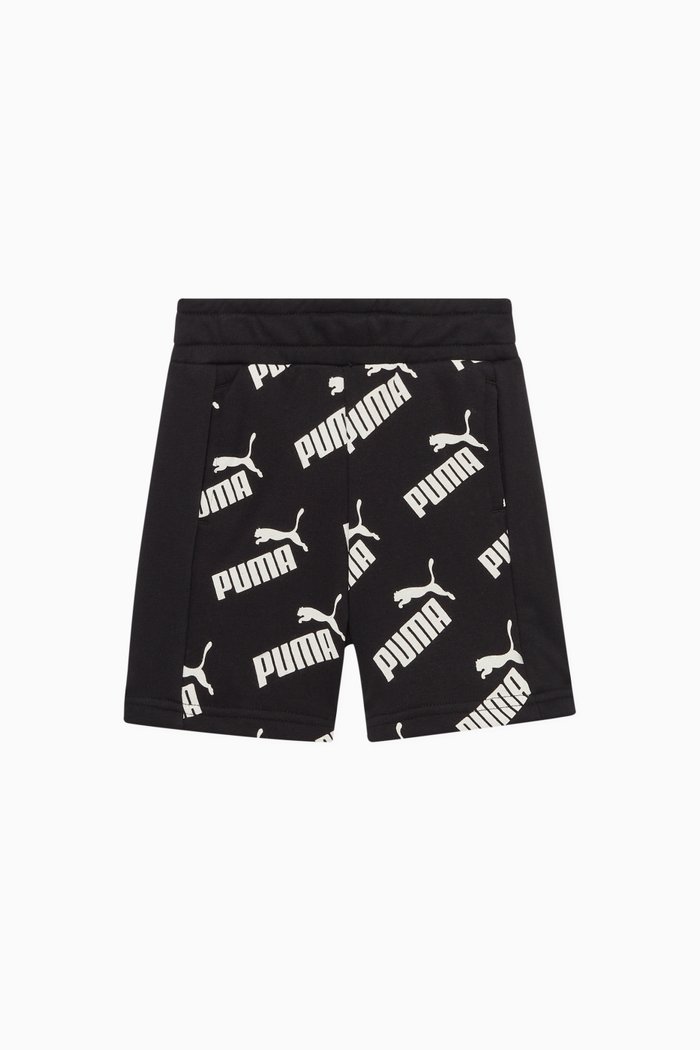 Amplified Print Shorts, Black