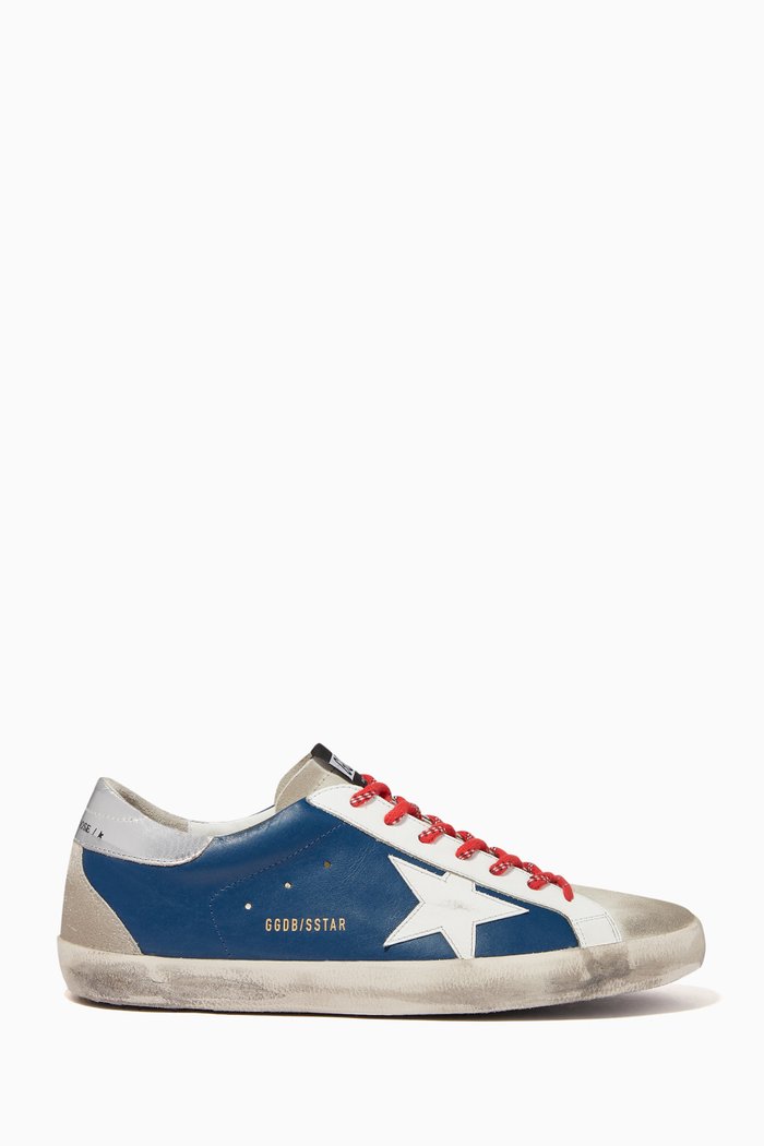 

Superstar Leather and Suede Sneakers, Blue