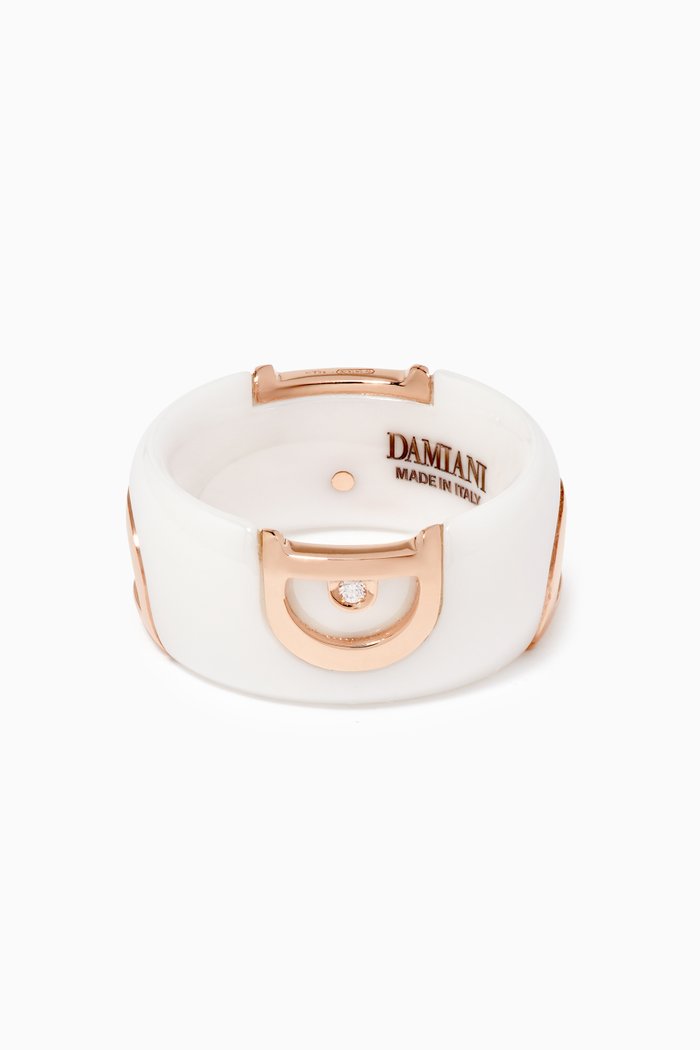 D.Icon Diamond Ring, White