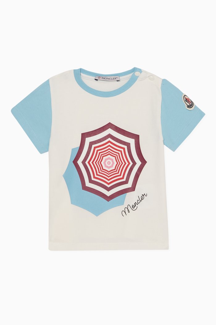 

Umbrella Print Cotton T-Shirt, White