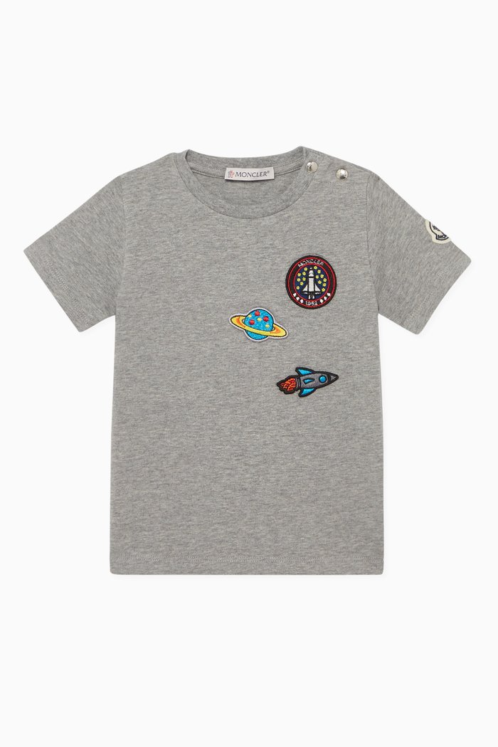 

Space Story Patch T-Shirt, Grey