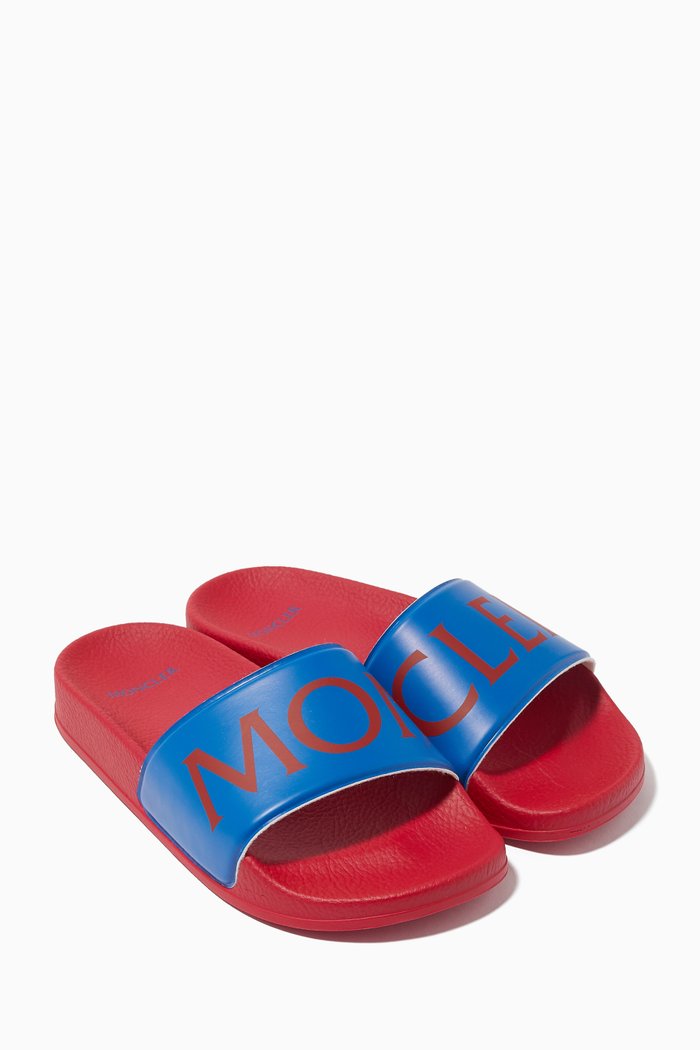 

Logo Print Pool Slides, Multicolour