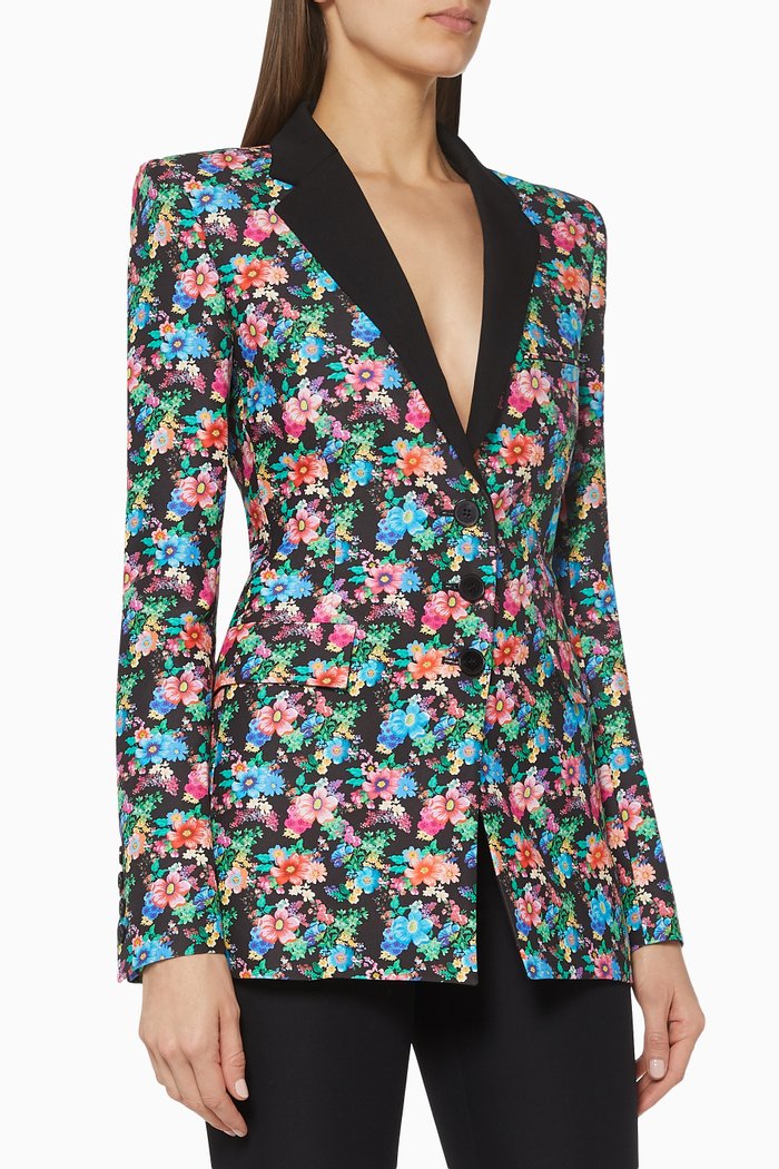 

Floral-Print Cotton Blazer, Multicolour
