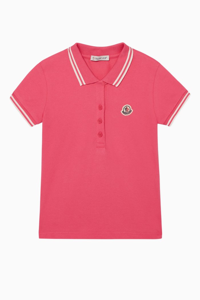 Striped Polo T-Shirt, Pink
