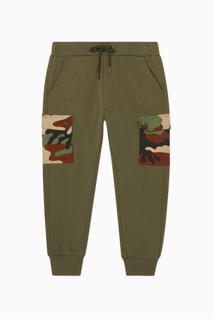 

Camouflage Pockets Sweatpants, Green