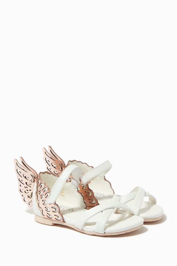 

Evangeline Sandals in Leather, White