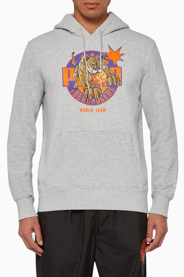 x The Hundreds Graphic Print Hoodie, Grey