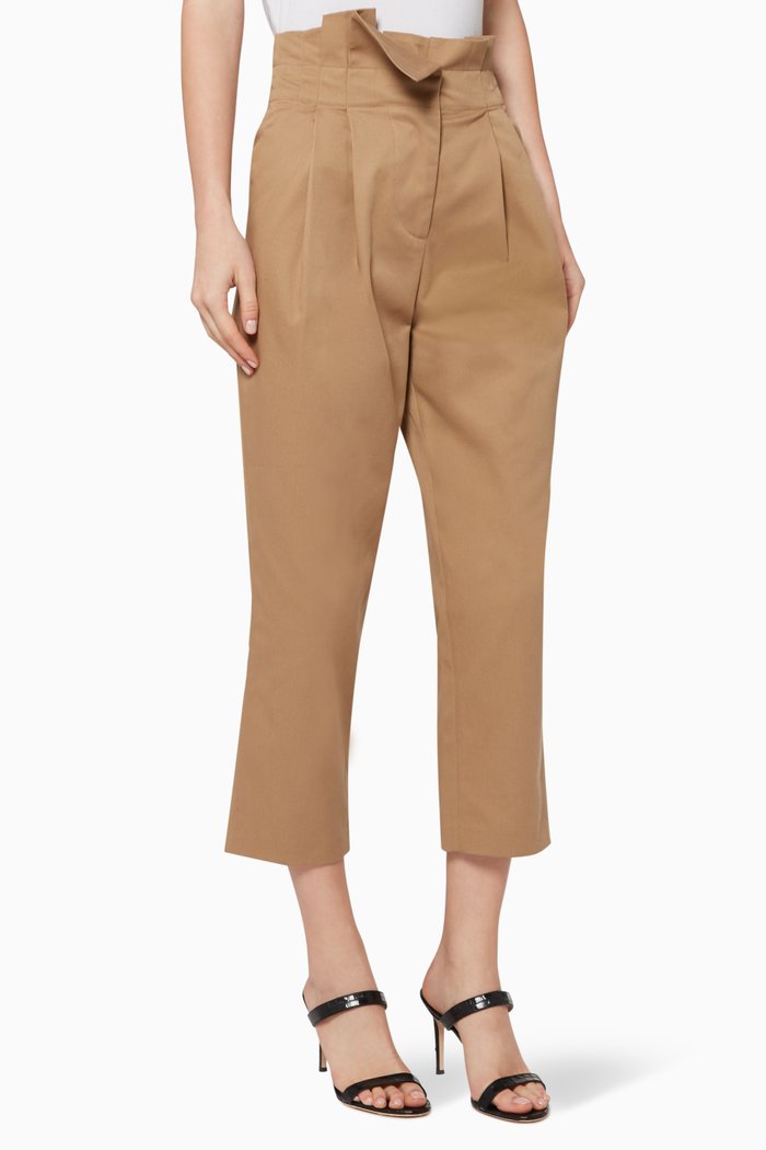 

Pleat Fold Detail Pants, Neutral