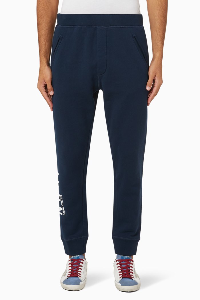 

Icon Logo Print Track Pants, Blue