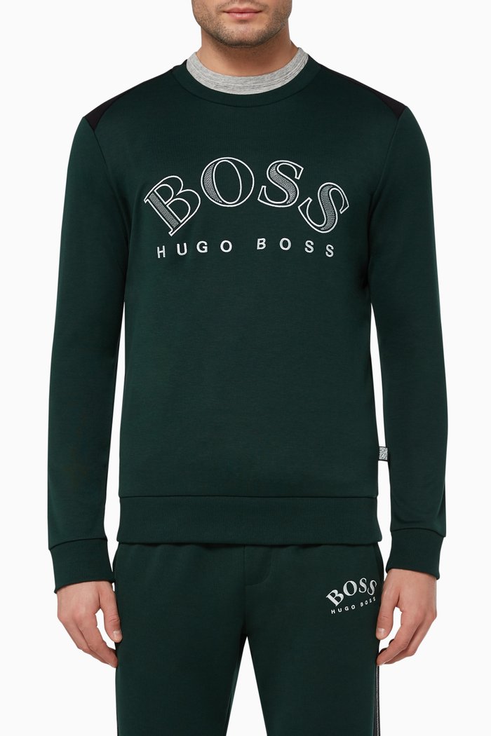 

Salbo Embroidered Logo Sweatshirt, Green
