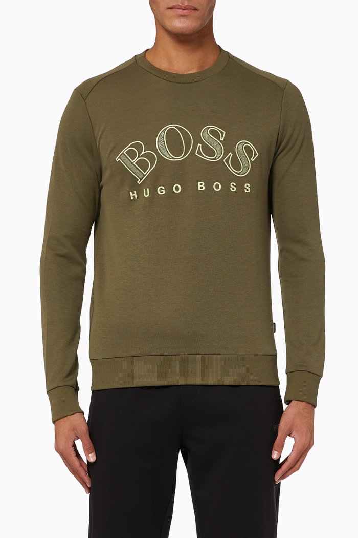 

Salbo Embroidered Logo Sweatshirt, Green