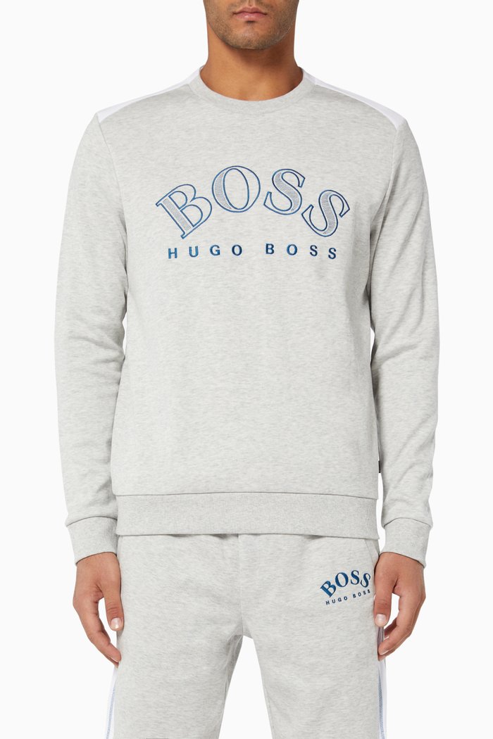 

Salbo Embroidered Logo Sweatshirt, Grey