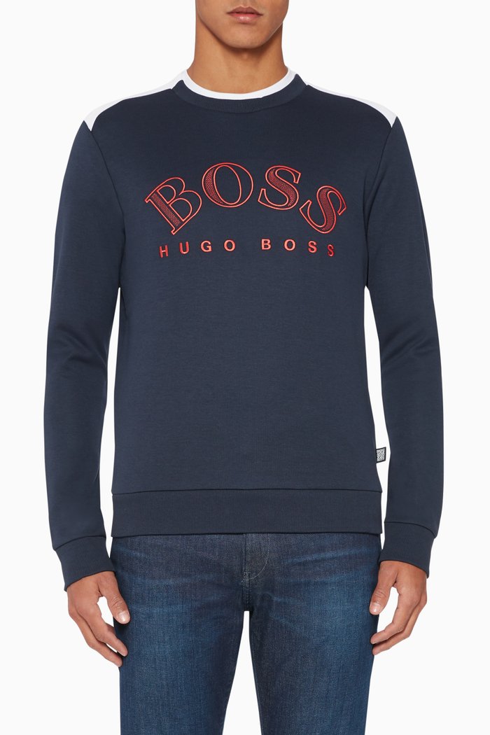 

Salbo Embroidered Logo Sweatshirt, Blue