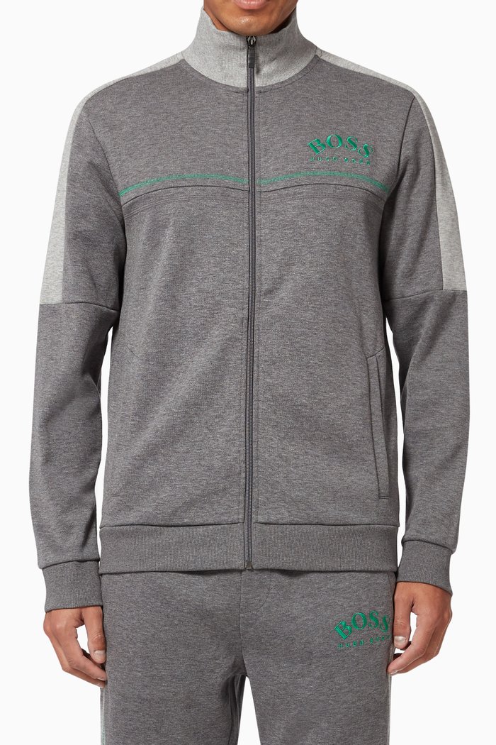

Skaz Logo Print Track Jacket, Grey