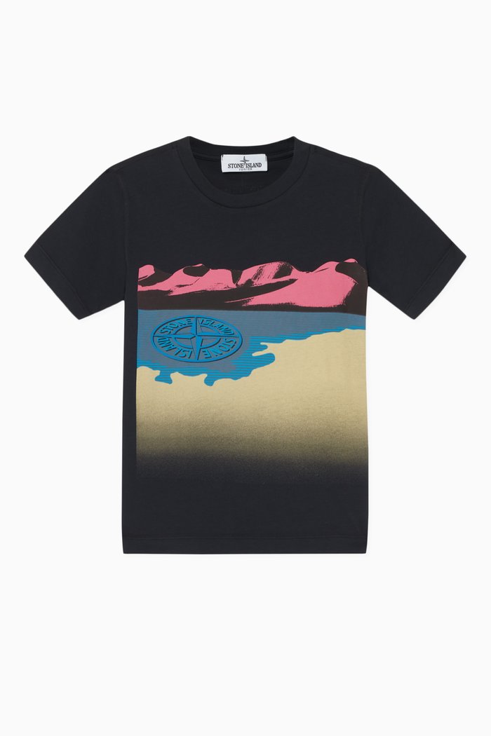 

Graphic-Print Jersey T-Shirt, Blue
