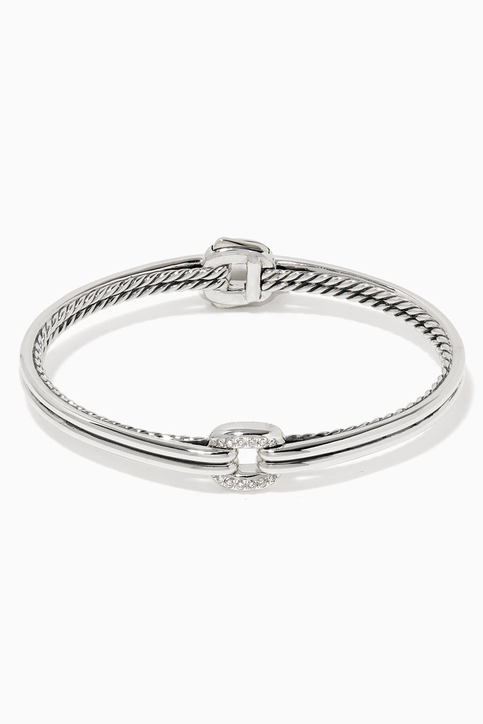 Thoroughbred® Center Link Diamond Bracelet, Silver
