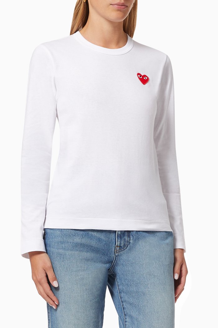 

Heart T-shirt in Cotton, White