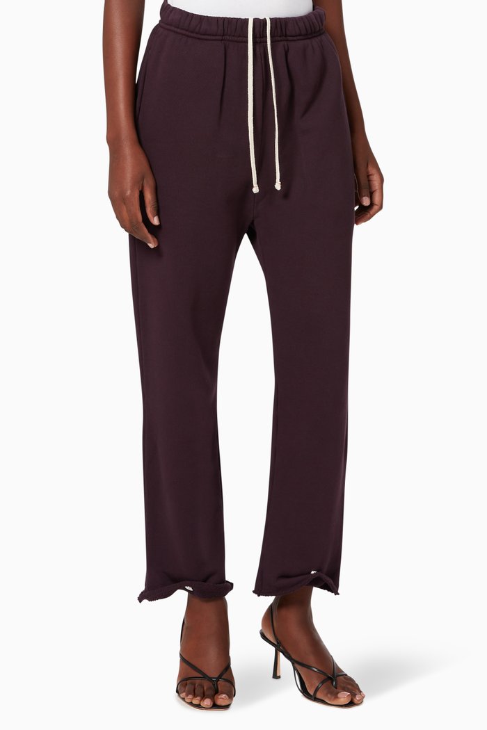 

Snap Front Jersey Sweatpants, Purple