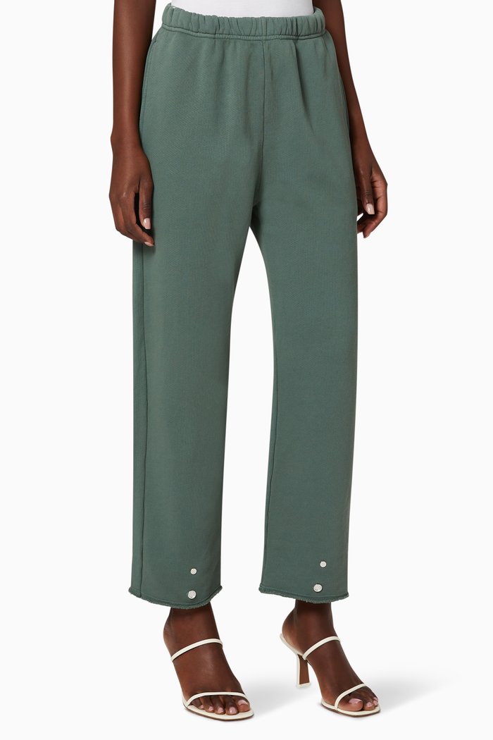 

Snap Front Jersey Sweatpants, Green