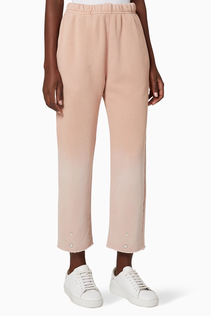 

Snap Front Jersey Sweatpants, Pink