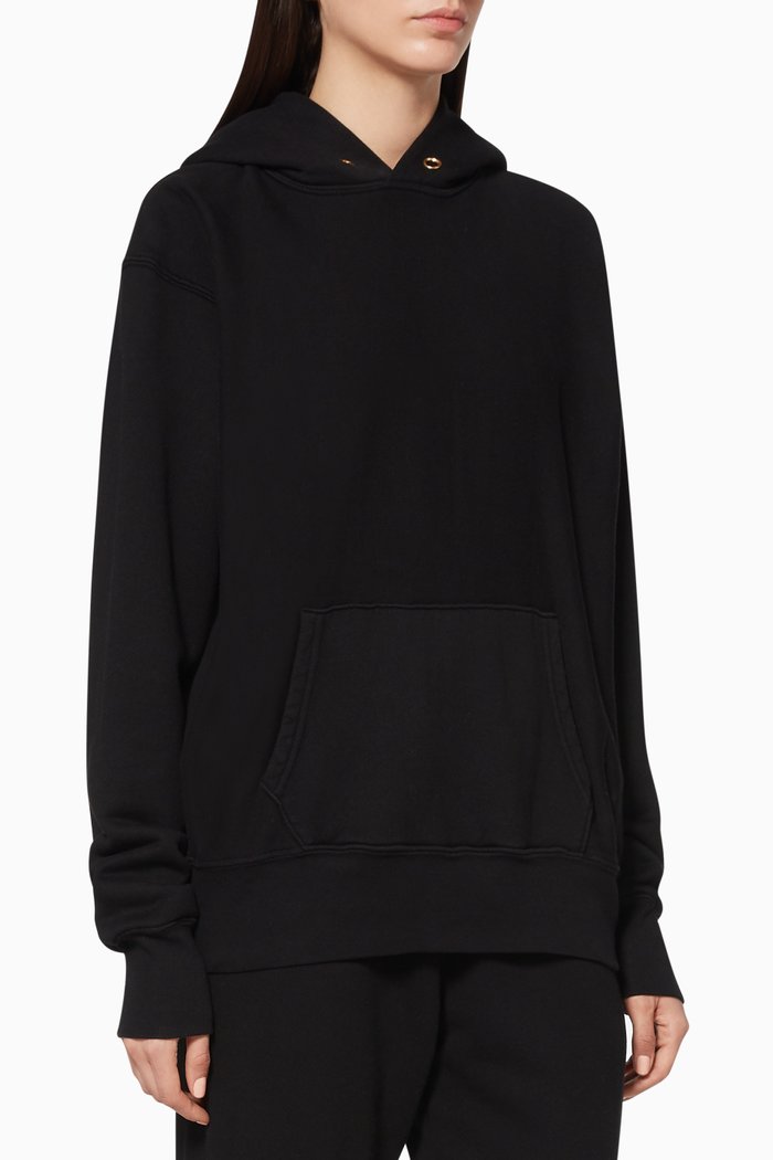 

Jersey Hoodie Sweatshirt, Black